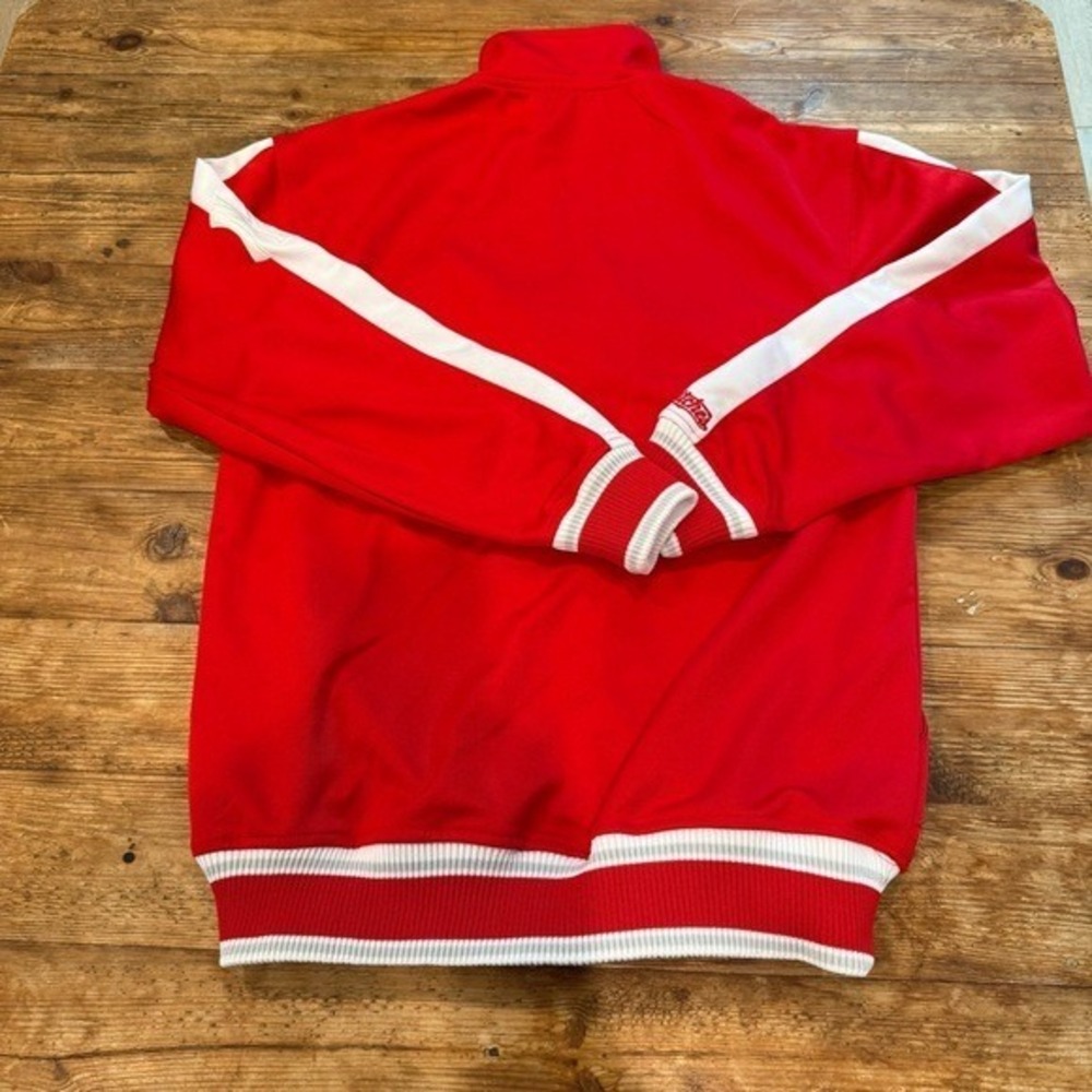 Stitches MLB NY Yankees Full Zip Track Jacket Red Unisex Women's L Men's S EUC - Picture 4 of 14